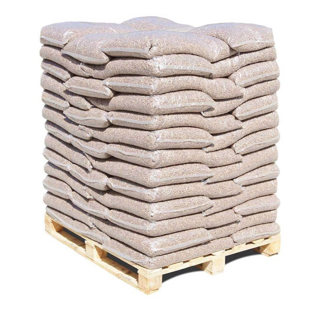 Pellets DIN Plus 8 mm – palete de 75 sacos de 10 kg