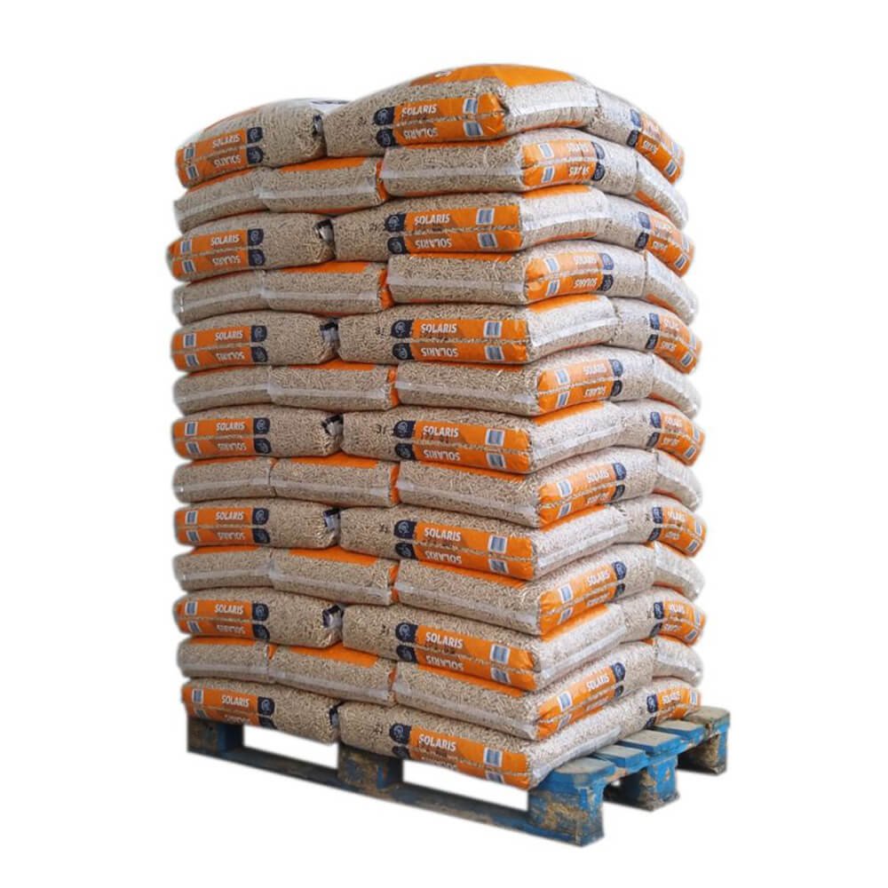 Pellets Solaris DIN Plus – palete de 65 sacos de 15 kg