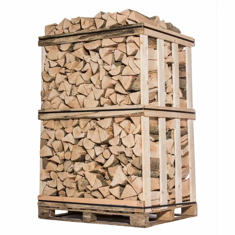 Lenha seca de faia e carvalho 25 cm – palete de 860 kg