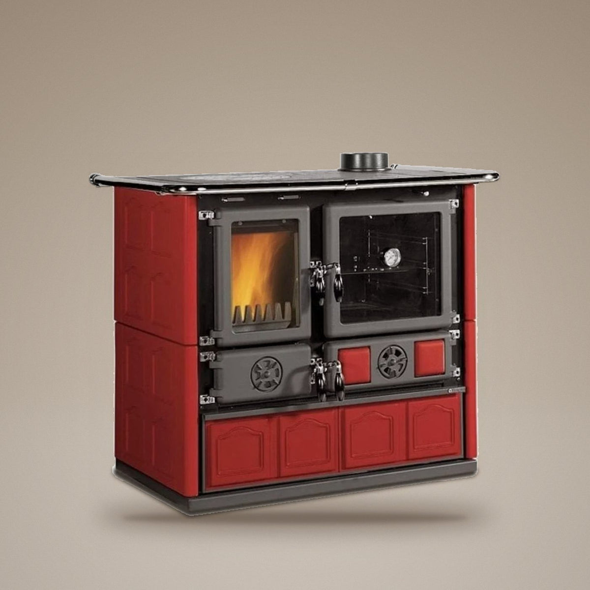 Fogão a lenha La Nordica Rosa 5.0 Majólica 8,8 kW