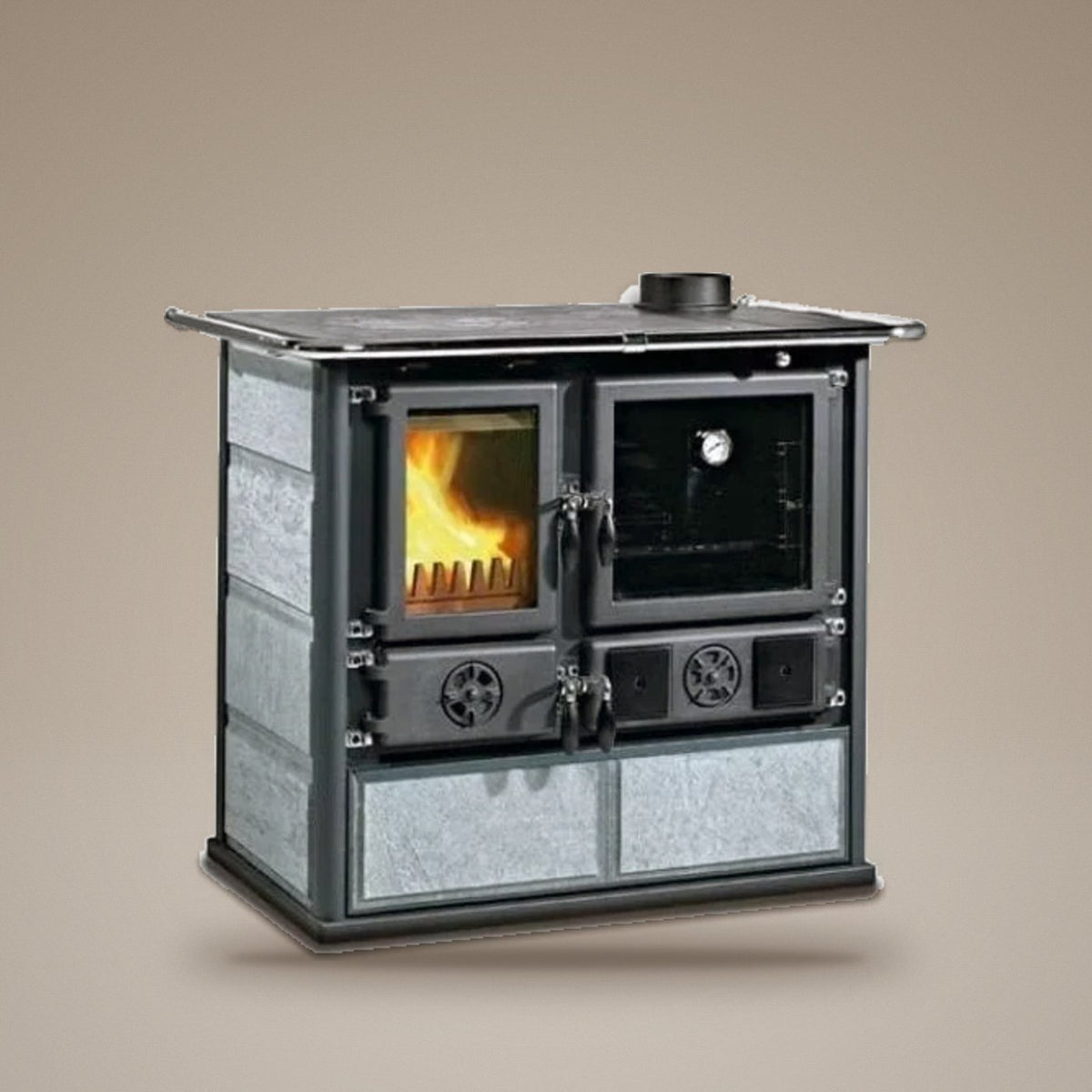 Fogão a lenha La Nordica Rosa 5.0 Pedra 8,8 kW