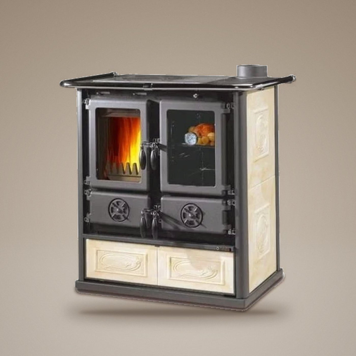 Fogão a lenha La Nordica Rosetta 5.0 Cerâmica Liberty 7,9 kW