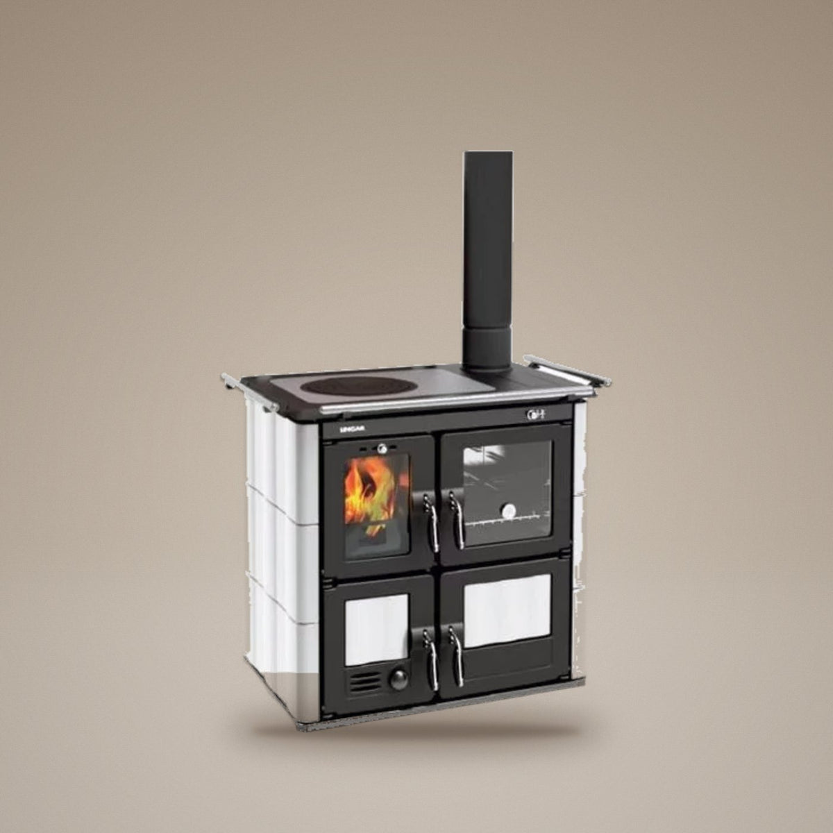 Fogão a lenha Lincar Bea 702A GL em cerâmica 7,5 kW