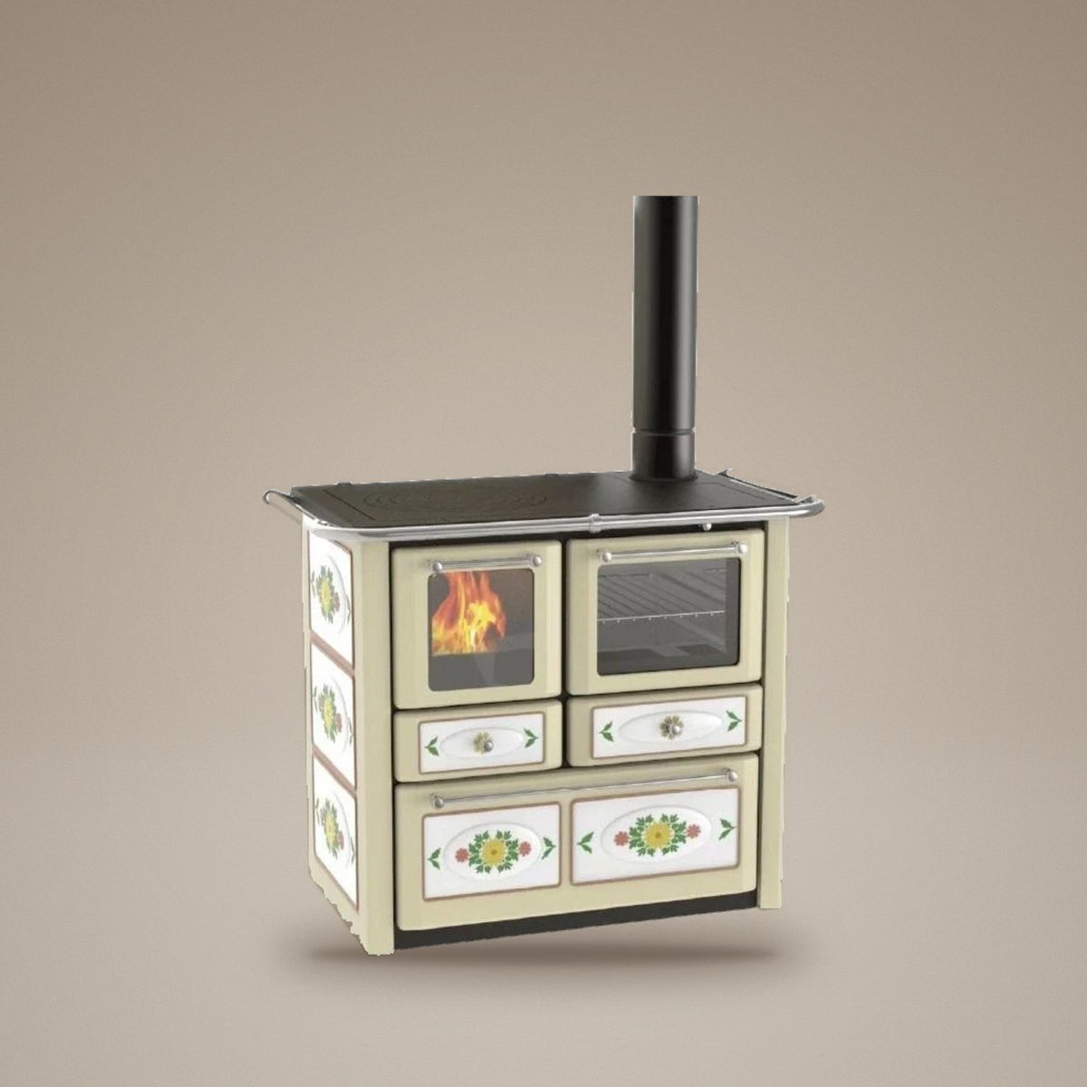 Fogão a lenha Lincar Gaia 149 VL 6,3 kW com forno
