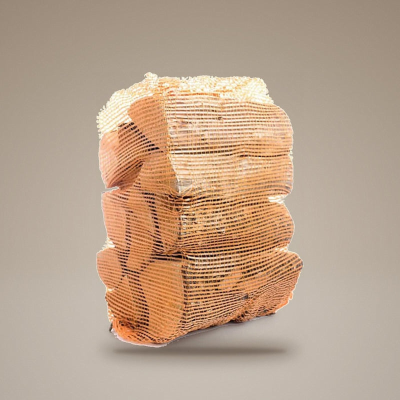 Lenha de bétula seca em estufa – 54 sacos de rede (500 kg)