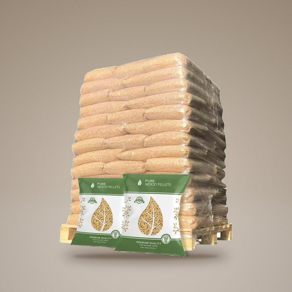 Pellets de faia – palete de 60 sacos de 15 kg
