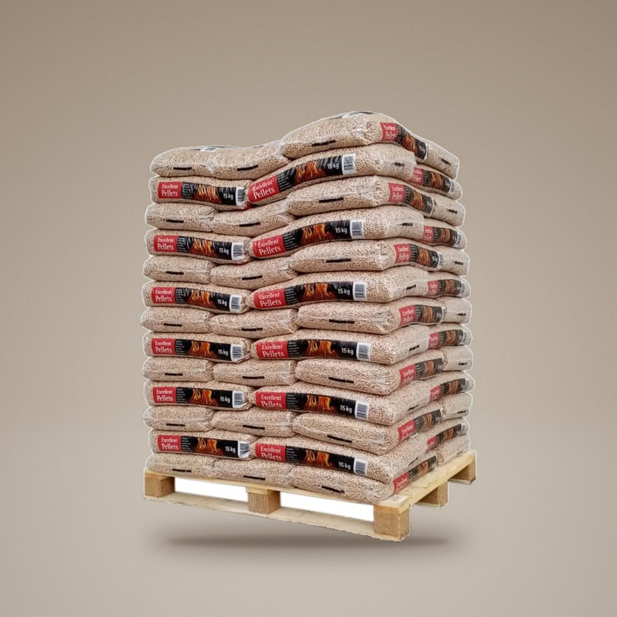 Pellets Excellent DIN Plus e ENplus A1 – palete de 65 sacos de 15 kg