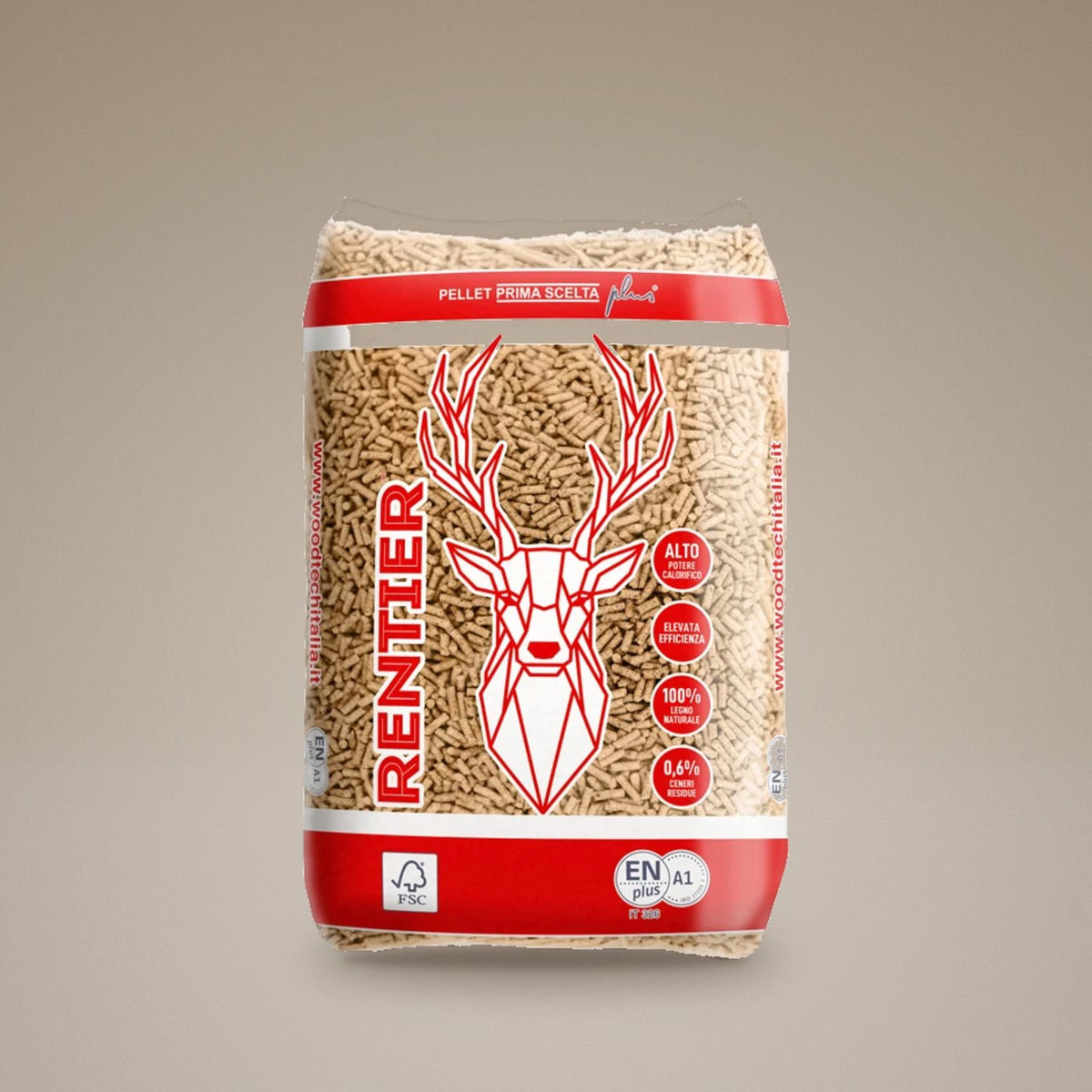 Pellets Rentier ENplus A1 – palete de 70 sacos de 15 kg