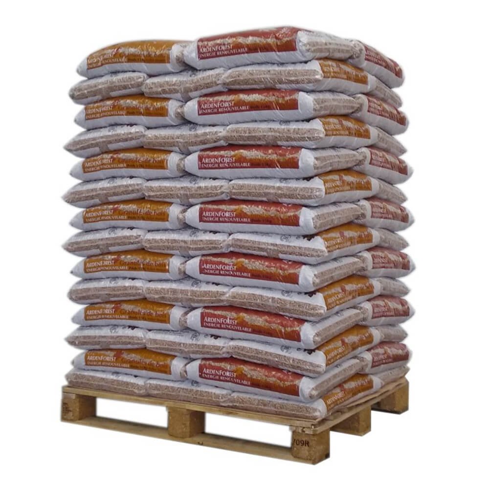 Pellets Ardenforest DIN Plus – palete de 70 sacos de 15 kg