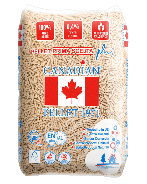 Pellets Canadian Premium ENplus A1 – palete de 70 sacos de 15 kg