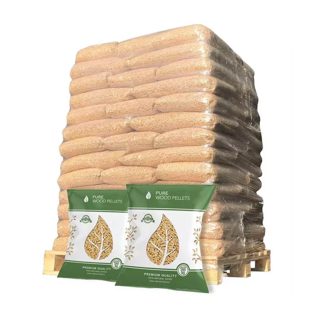 Pellets de faia – palete de 60 sacos de 15 kg