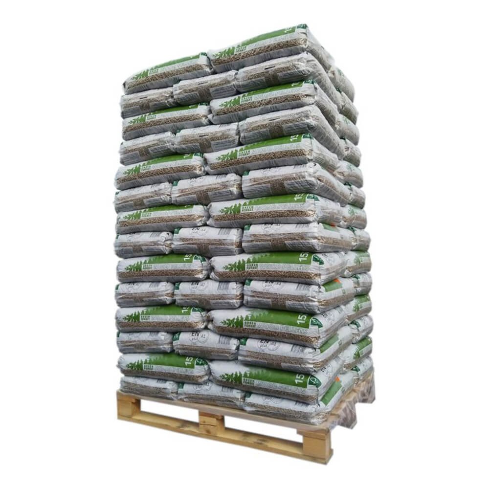 Pellets Green Forest ENplus A1 – palete de 70 sacos de 15 kg